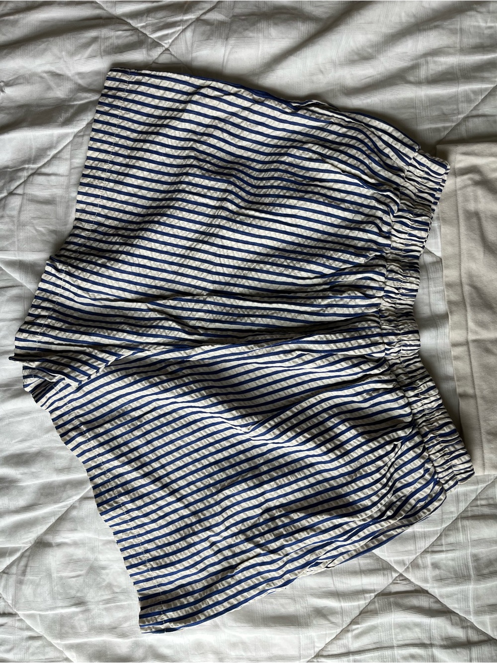 Sincerely Jules Blue & White Striped Elastic-Waist Boxer short set - Picture 4 of 9